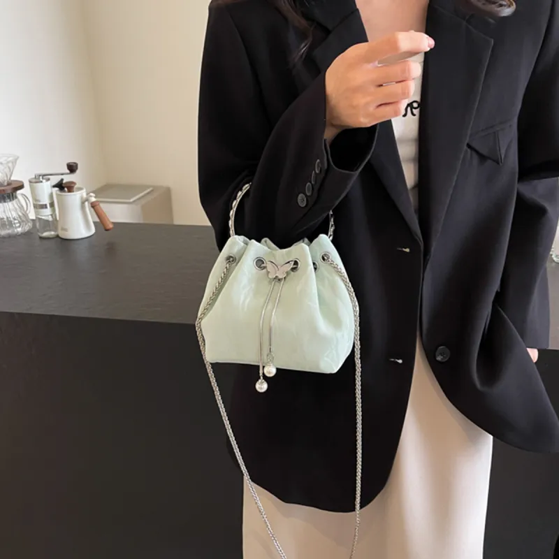 COLINS KEIRS PU Summer Trend Chain Shoulder Bag, Crossbody Bag For Commute And Travel Handbag Regular Women's Green-5