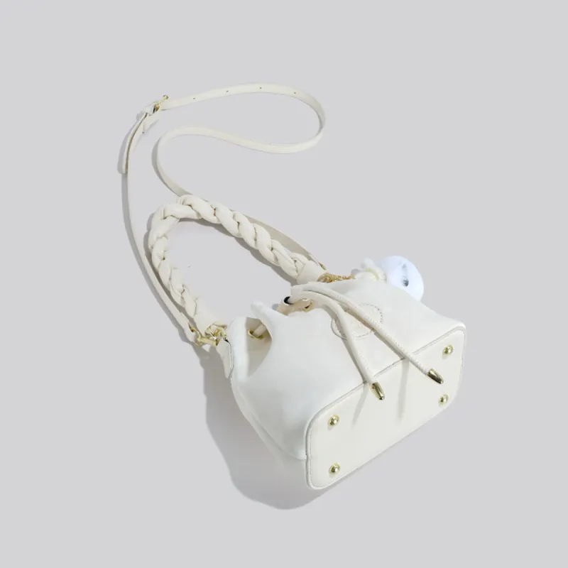 COLINS KEIRS Synthetic Leather Bag Trendy Versatile One Shoulder Handbag Regular Women's Ecru-6
