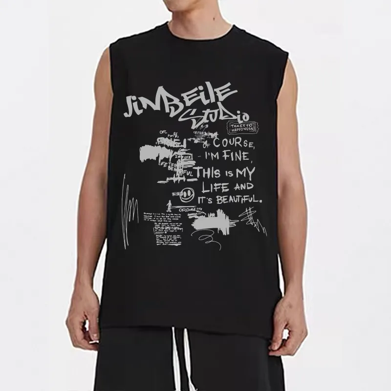 JINBEILE Tank Tops Unisex-2