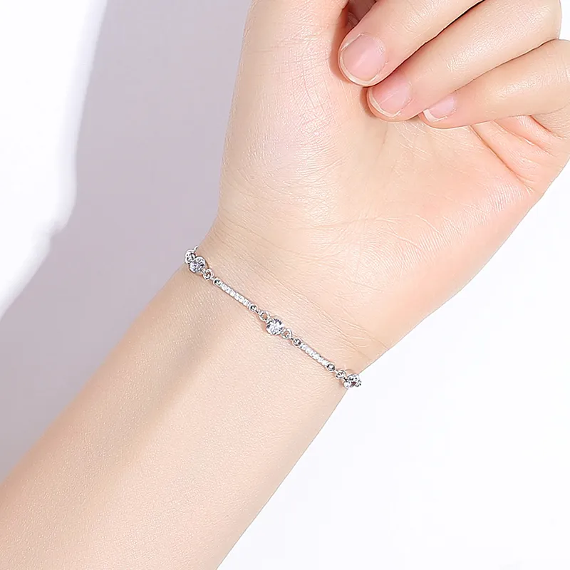 SINO GEM 925 Sterling Silver Bracelets Women's-4