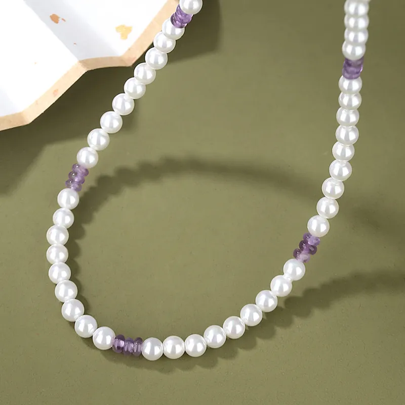SINO GEM Shell Pearl Necklaces Women's-3