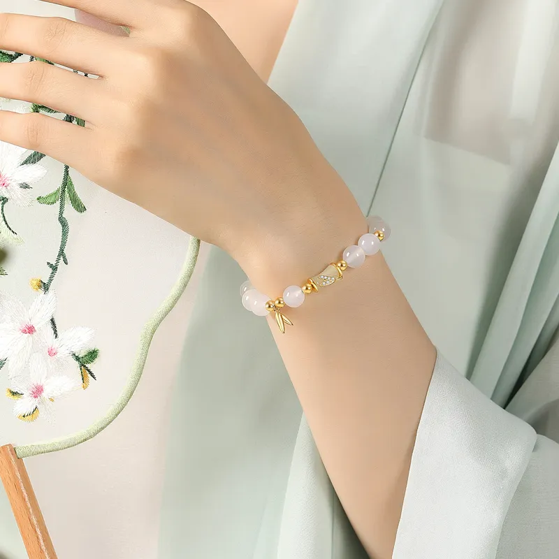 SINO GEM Chalcedony Jade Bracelets Women's-4