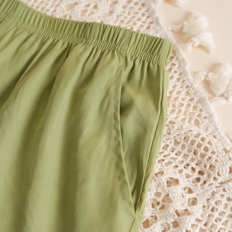 Dorame Pajama Pants Women's Green-4