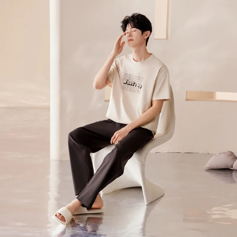 Dorame Pajama Set Men's Apricot-2