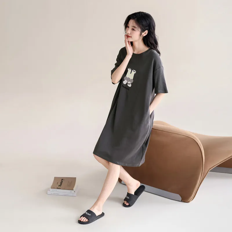 Dorame Nightgown Women's Dark Gray-4