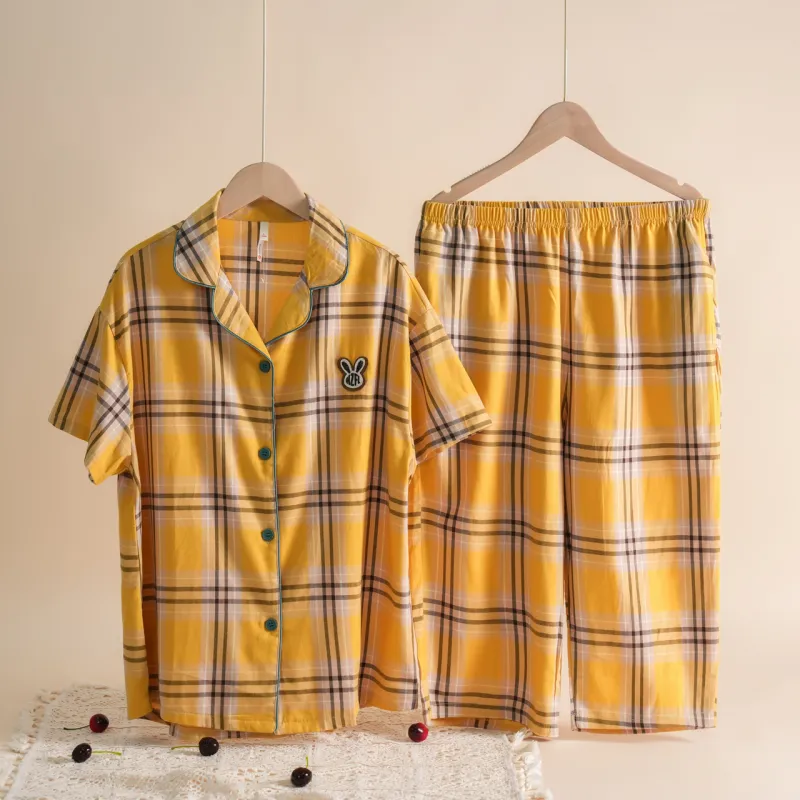 Dorame Pajama Set Women's Yellow-1