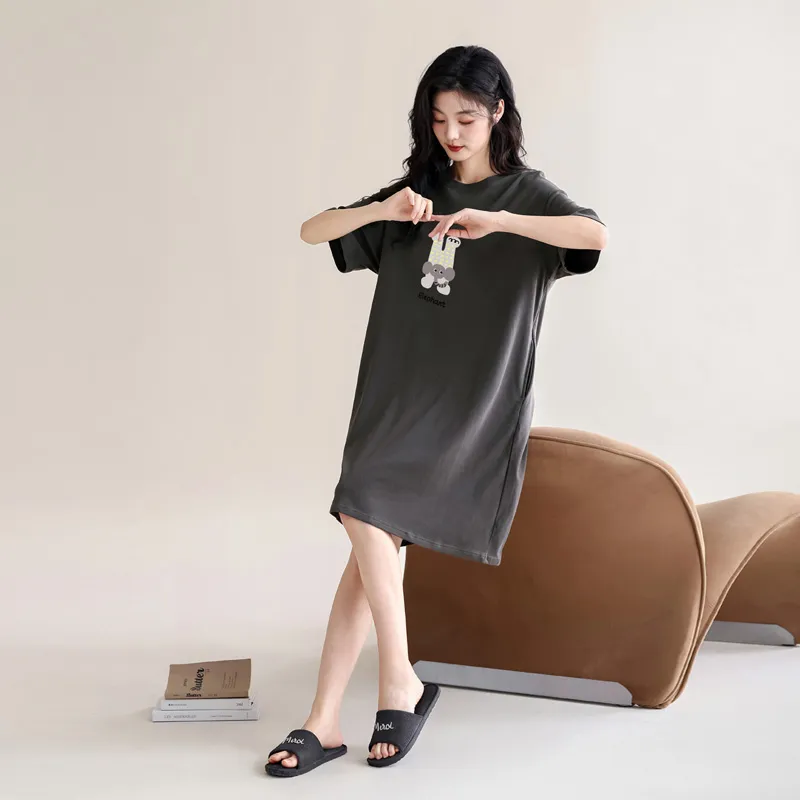 Dorame Nightgown Women's Dark Gray-5