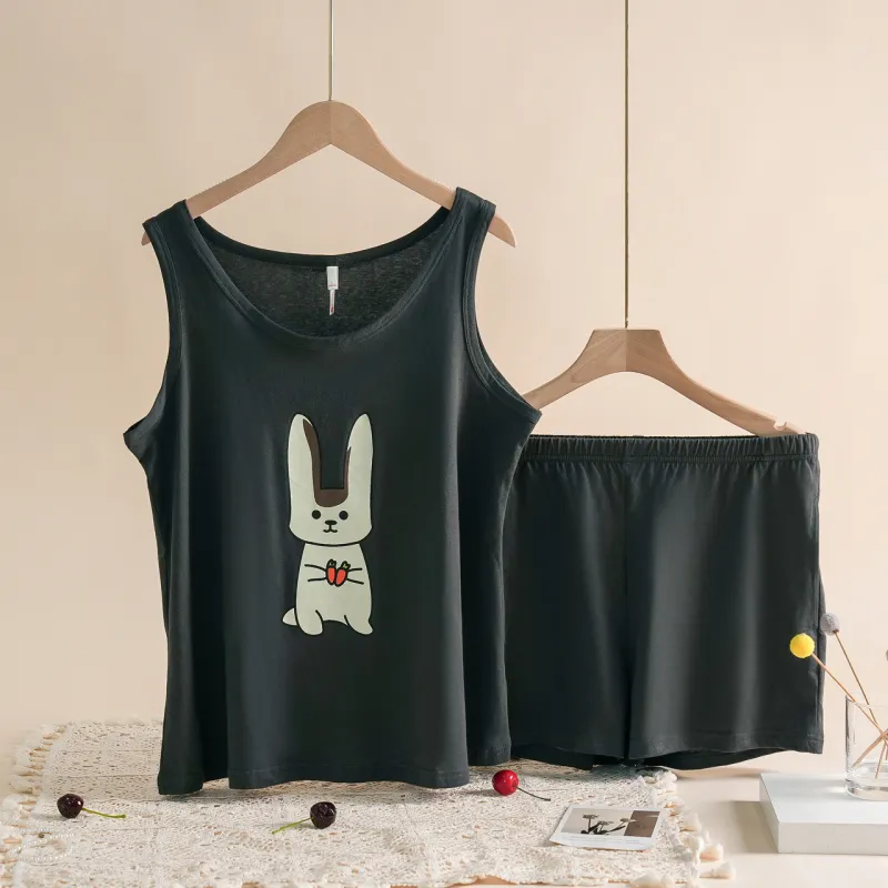 Dorame Pajama Set Women's Dark Gray-2