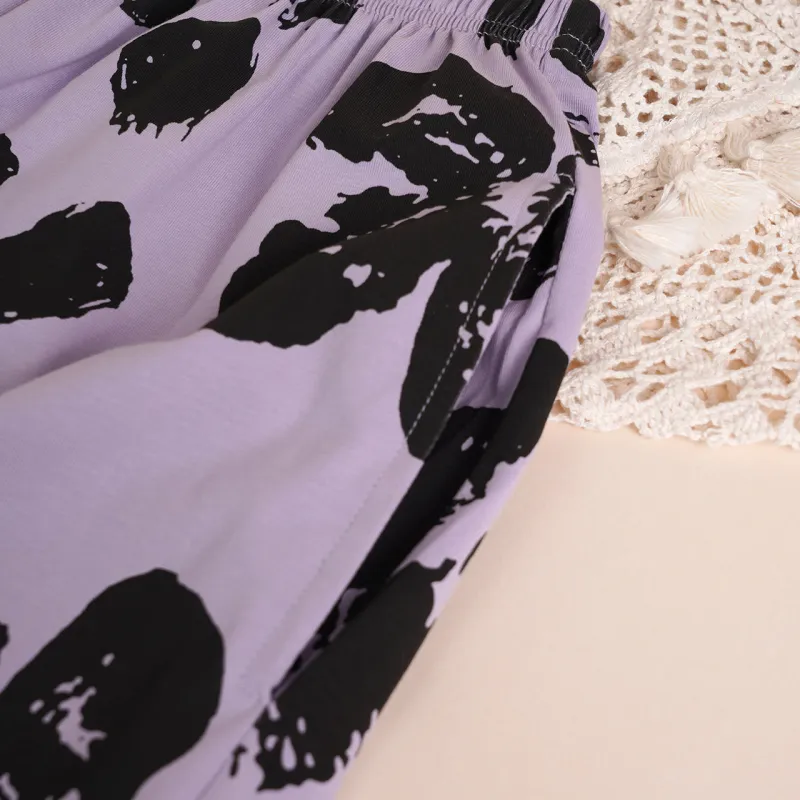 Dorame Pajama Pants Women's Purple-2