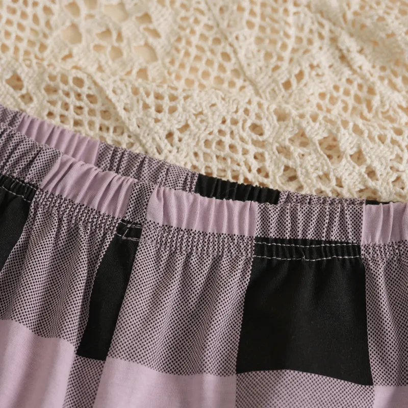 Dorame Pajama Pants Women's Purple-2