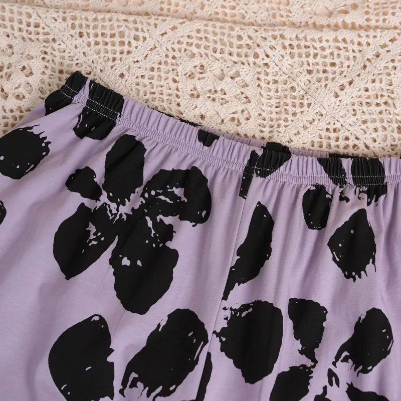 Dorame Pajama Pants Women's Purple-3
