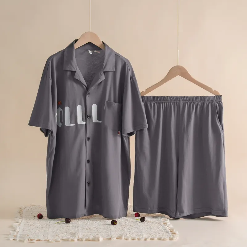 Dorame Pajama Set Men's Gift Box Set Dark Gray-3