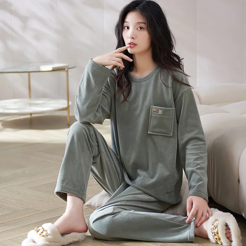 Sha Qian Pajama Set Women's Green-6