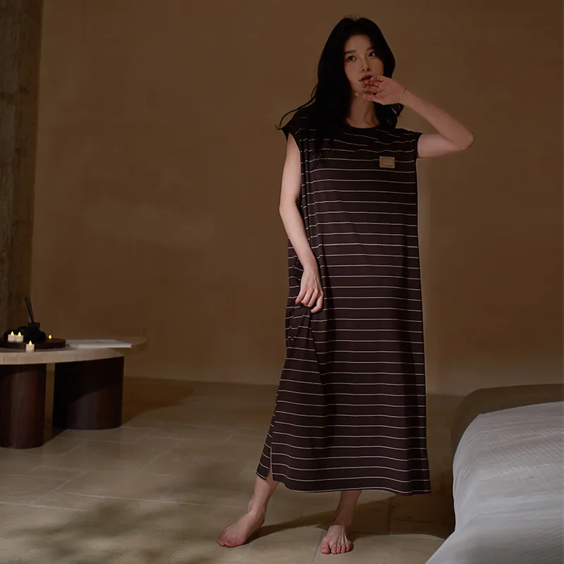 Sha Qian Nightgown Women's Chocolate-5