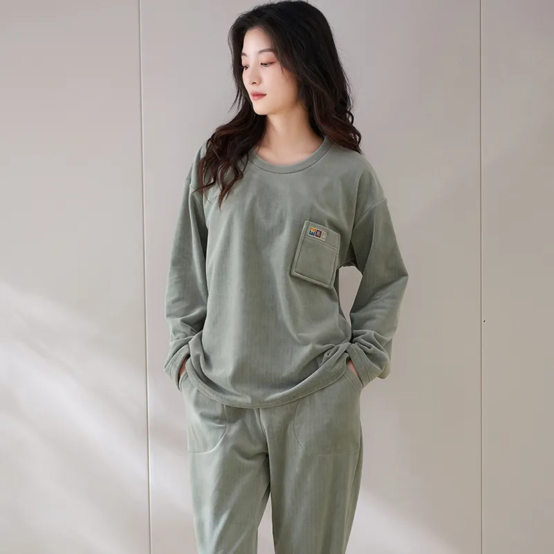 Sha Qian Pajama Set Women's Green-2