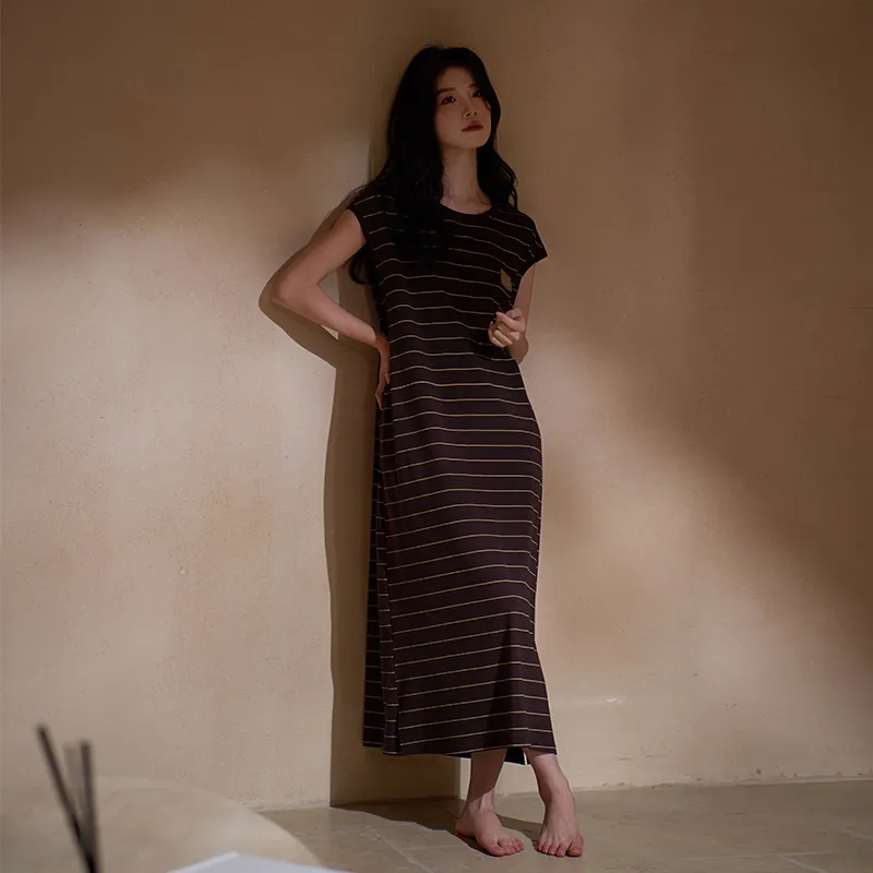 Sha Qian Nightgown Women's Chocolate-2