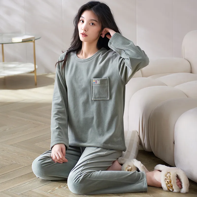 Sha Qian Pajama Set Women's Green-5