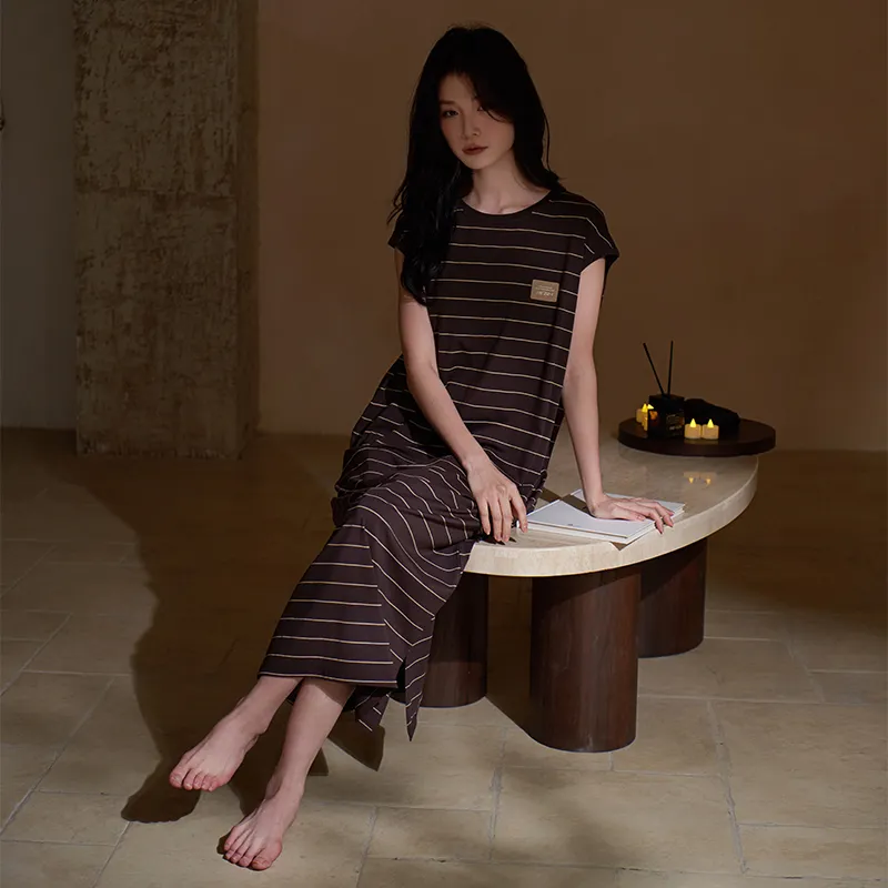 Sha Qian Nightgown Women's Chocolate-3