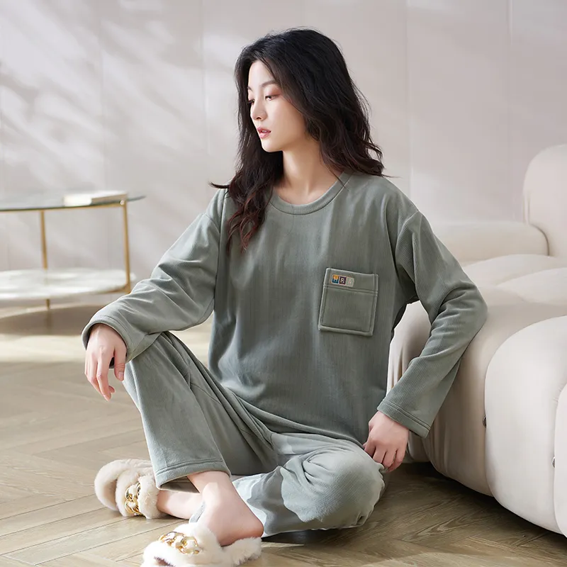 Sha Qian Pajama Set Women's Green-1