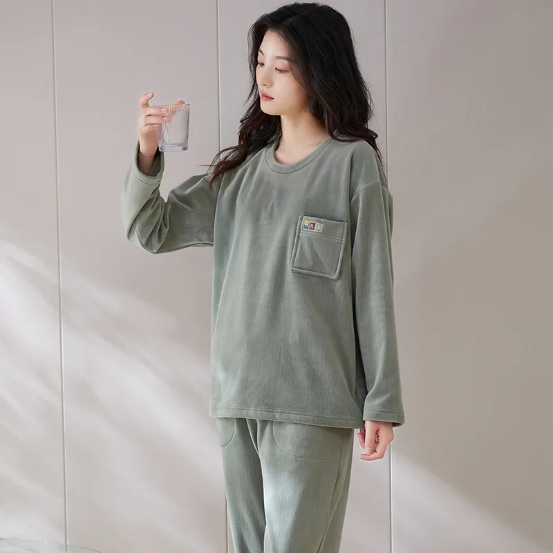 Sha Qian Pajama Set Women's Green-3