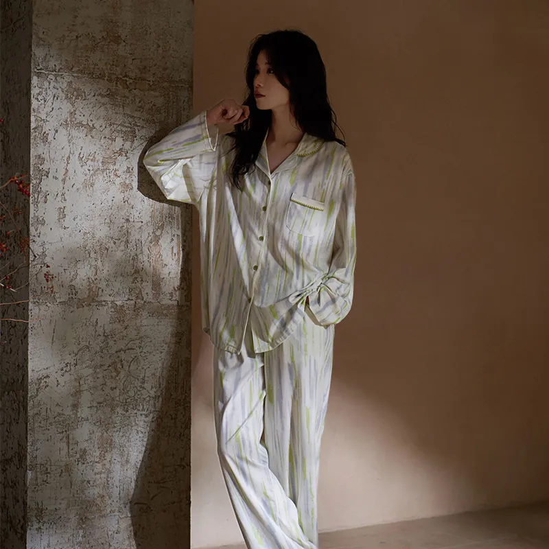 Sha Qian Pajama Set Women's Ivory White-2