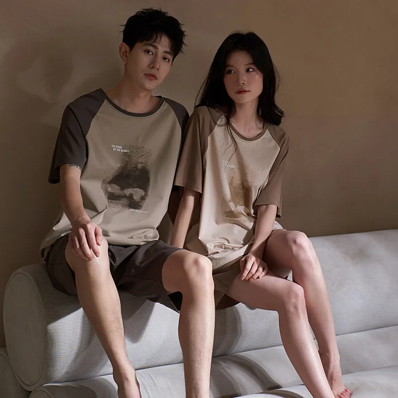 Sha Qian Pajama Set Men's Coffee-5