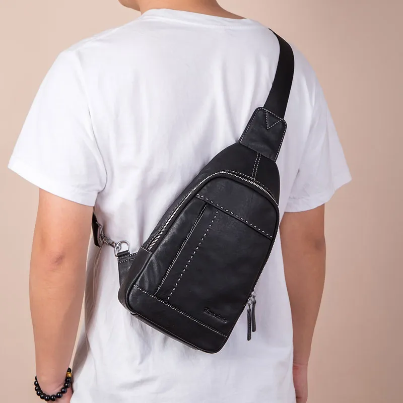 BISON DENIM Sling Bags Black-6