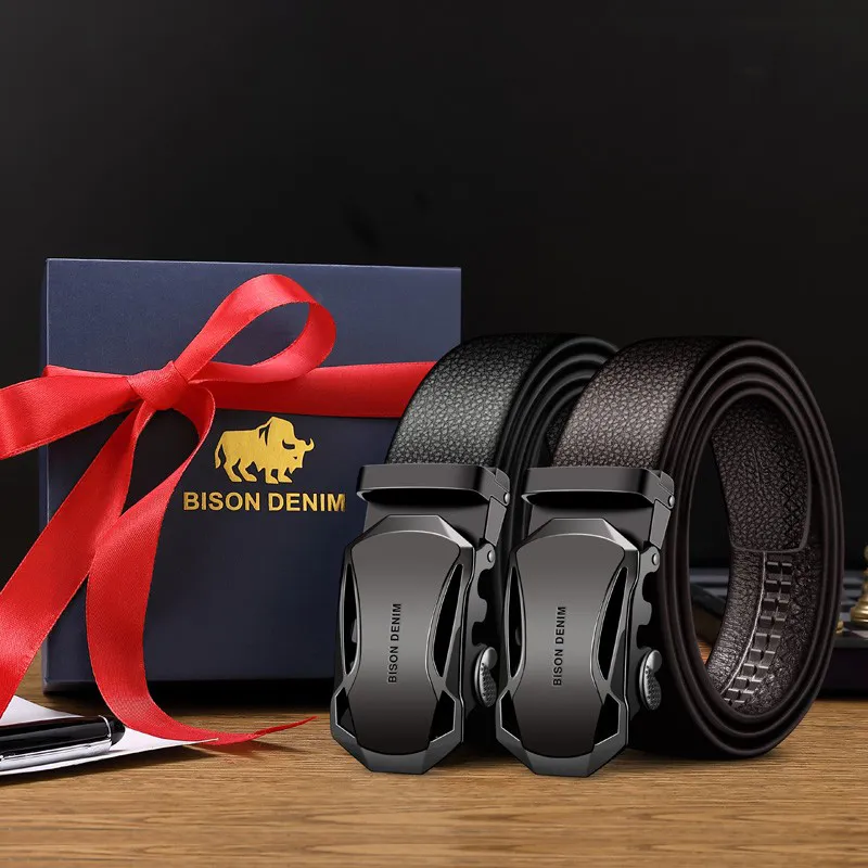 BISON DENIM Leather Belts Men-8