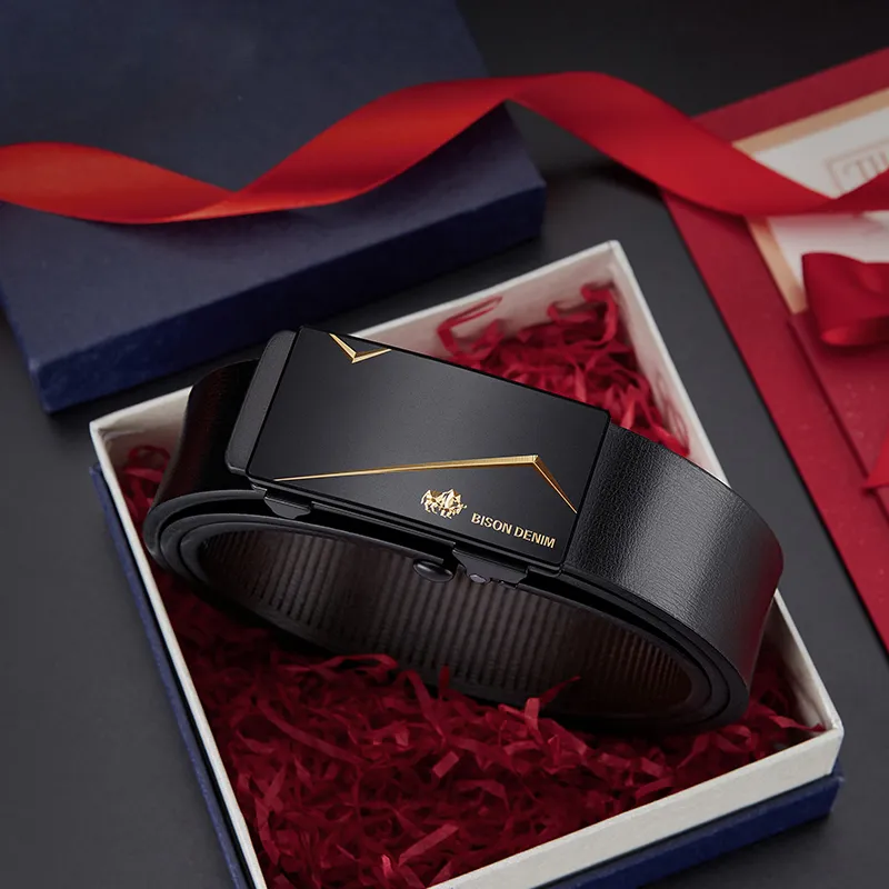 BISON DENIM Leather Belts Men-4