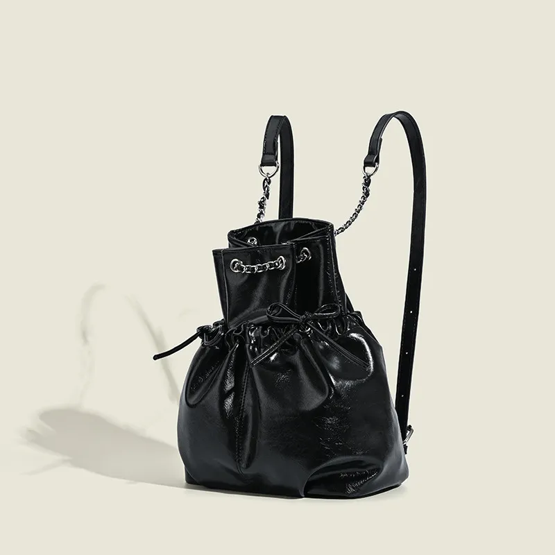 HAWA PU Backpack Women's Black/Blue/White-1
