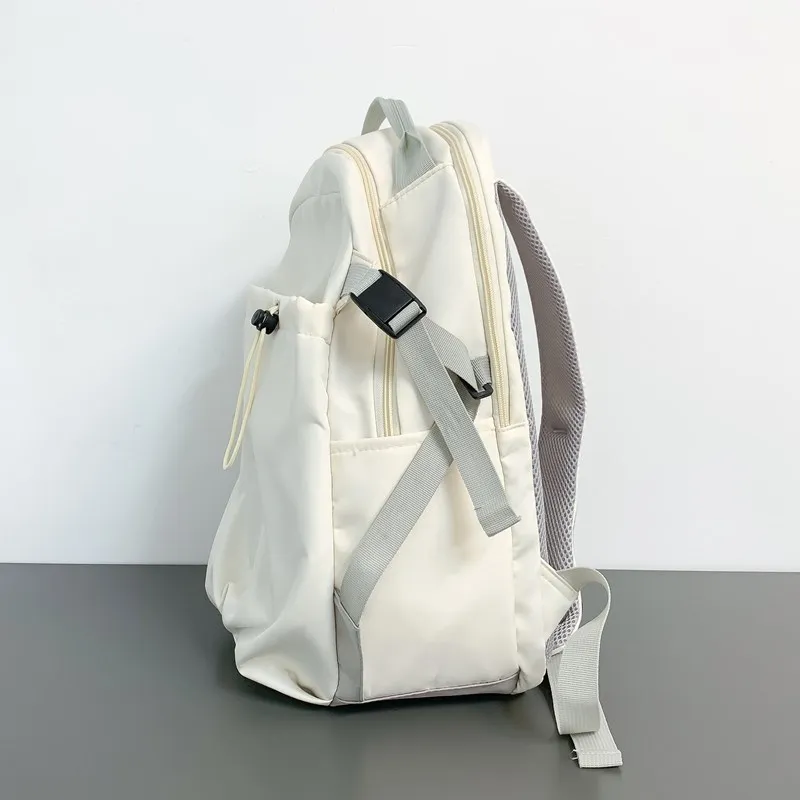 HAWA Nylon Fabric Backpack Women's Black/Gray/White-7