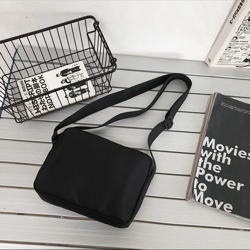 HAWA Oxford Shoulder Bag, Crossbody Bag Unisex Black/Gray-4