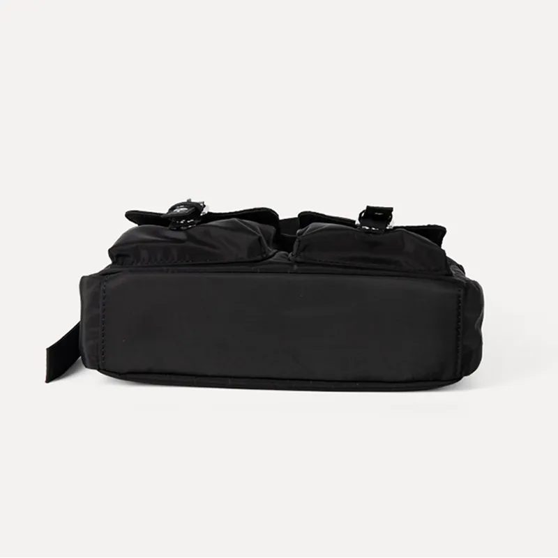 HAWA Nylon Shoulder Bag Medium Size Women's Ecru/Yellow/Black-5