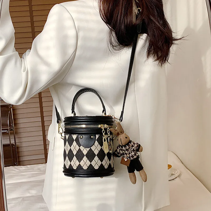 HAWA PU Bucket Bag Handbag Crossbody Bag Shoulder Bag Regular Women's Black/Brown/Coffee-1