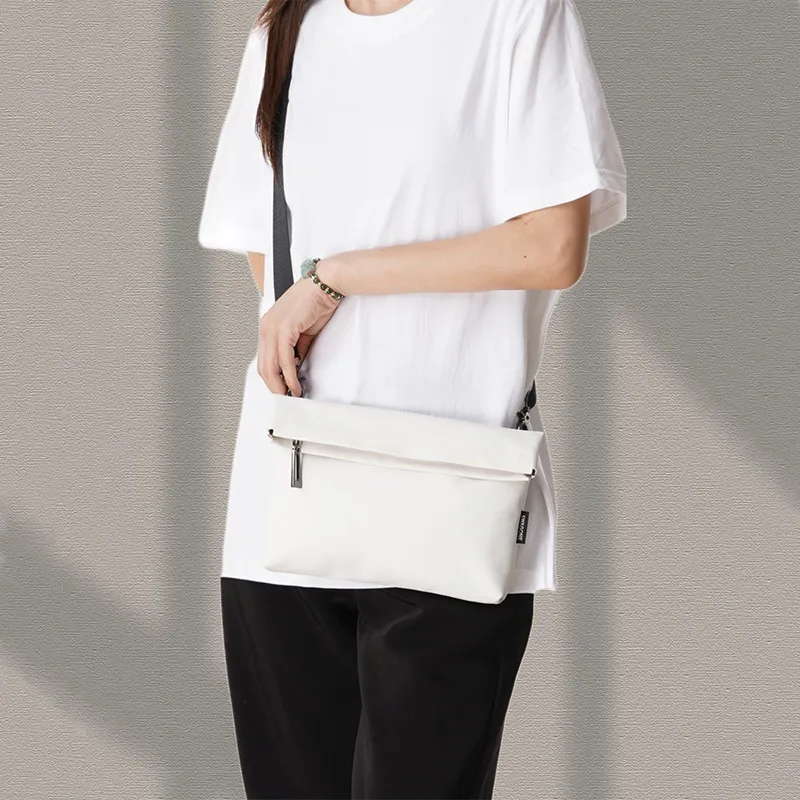 HAWA Membrana Dermalis With Fabric Shoulder Bag, Crossbody Bag Women's Black/White-12