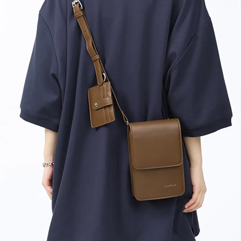 HAWA PU Crossbody Bag Women's Black/Brown-8