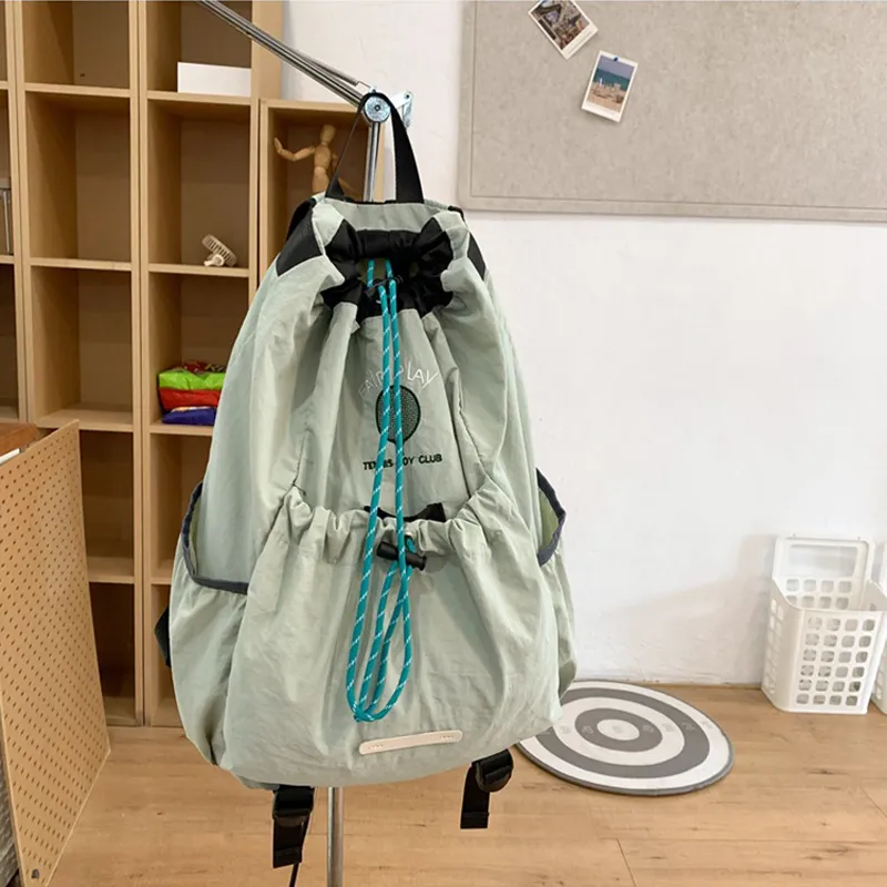 HAWA Nylon Backpack Women's Black/Light Green-4