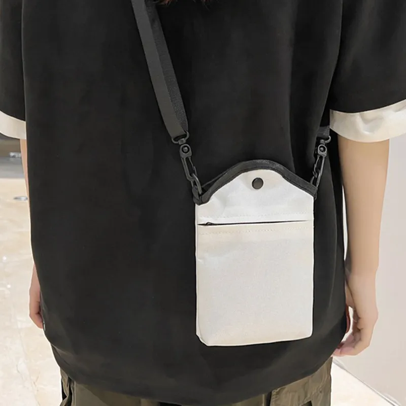 HAWA Nylon Shoulder Bag Crossbody Bag Unisex Black/Orange/White-12