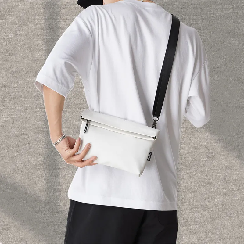 HAWA Membrana Dermalis With Fabric Shoulder Bag, Crossbody Bag Women's Black/White-11