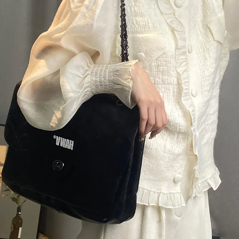 HAWA PU Tote Shoulder Bag Hobo Bag Women's Black/Brown/Ecru-36