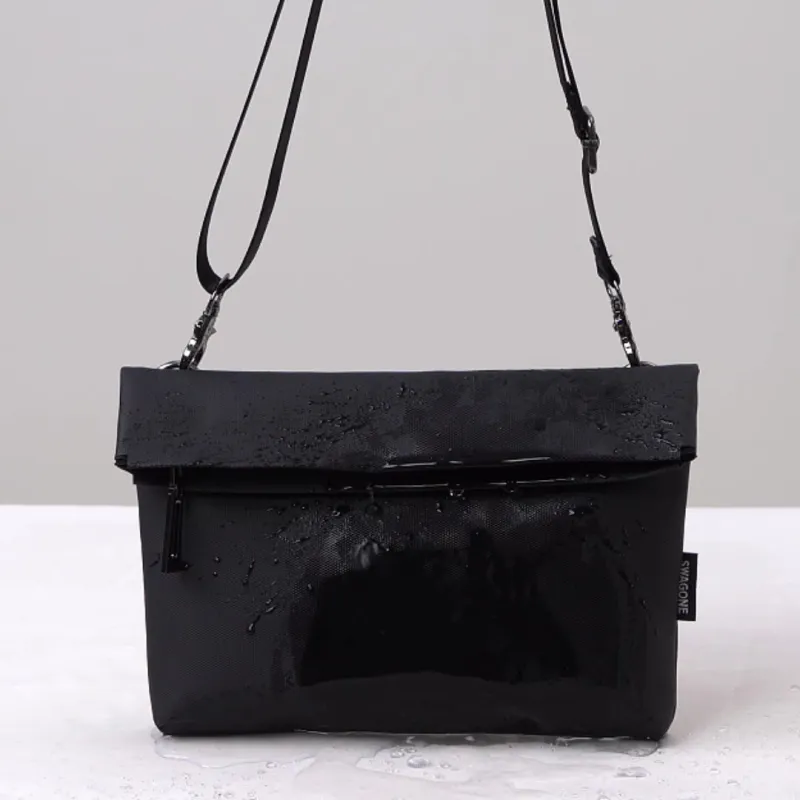 HAWA Membrana Dermalis With Fabric Shoulder Bag, Crossbody Bag Women's Black/White-5