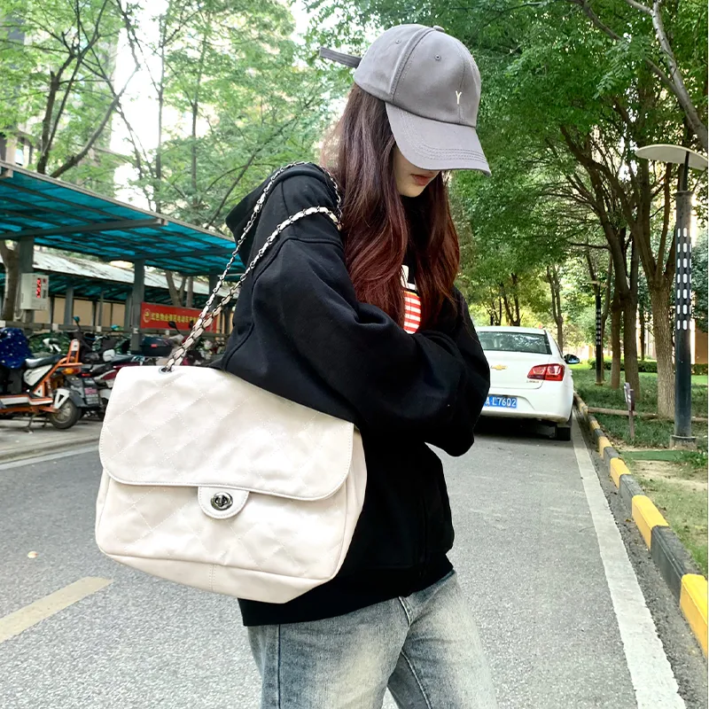 HAWA PU Tote Shoulder Bag Hobo Bag Women's Black/Brown/Ecru-21