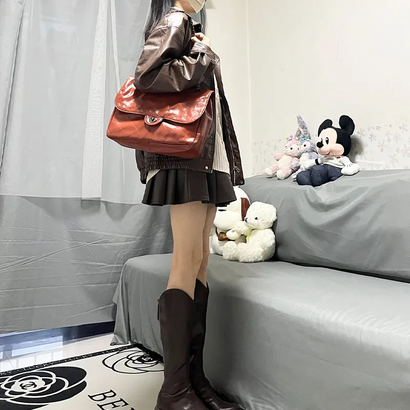 HAWA PU Tote Shoulder Bag Hobo Bag Women's Black/Brown/Ecru-15