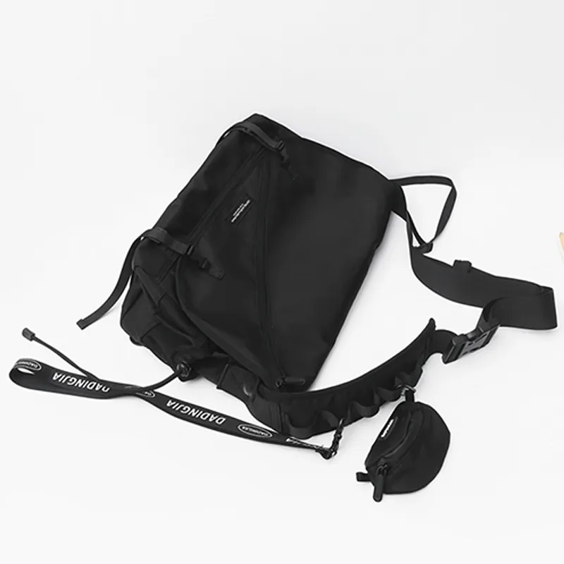 HAWA Nylon Crossbody Bag Unisex Black-6