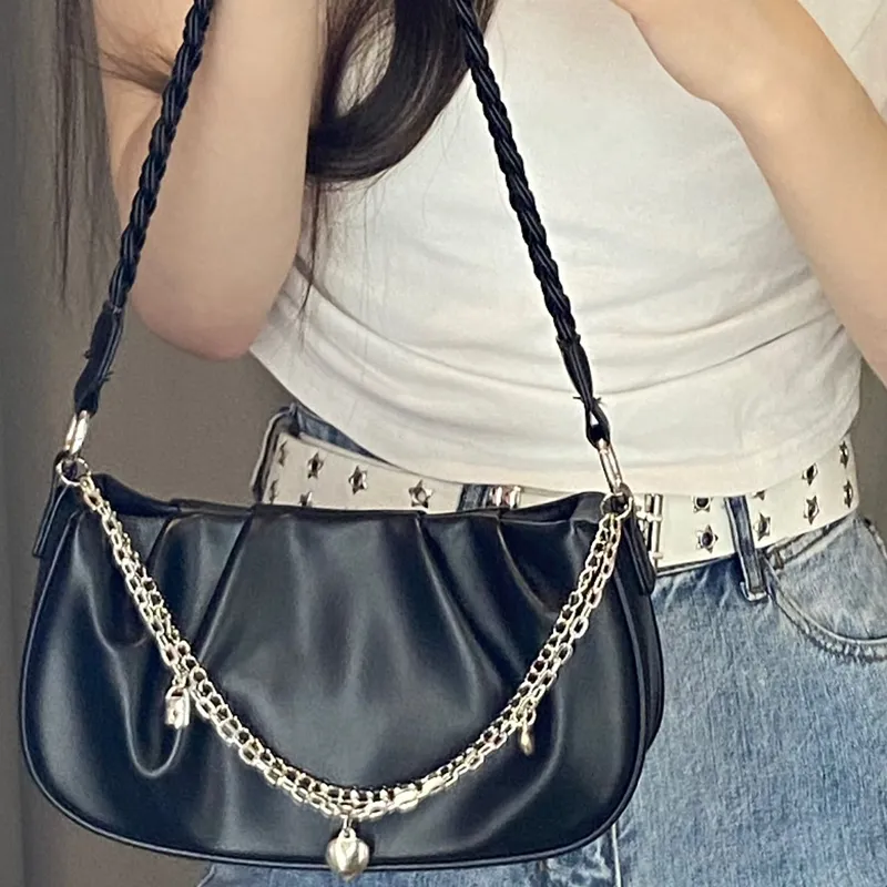 HAWA PU Shoulder Bag Cloud Bag Handbag Shoulder Bag Regular Women's White/Black-12