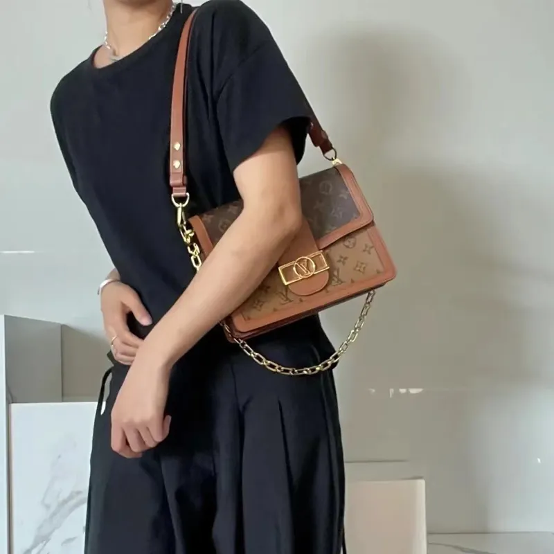 HAWA Cow Leather Bag Straps Women's Brown-3