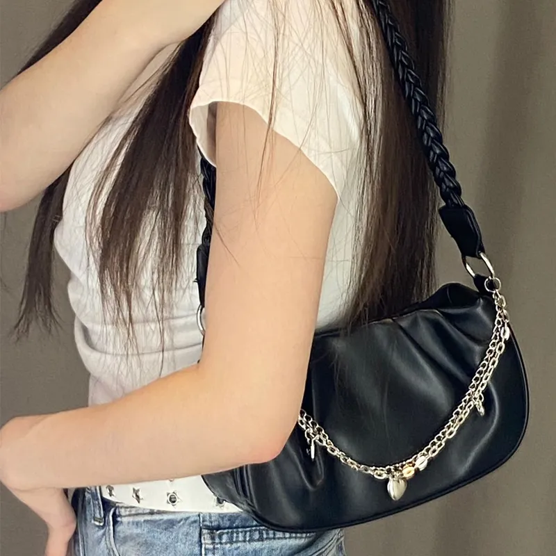 HAWA PU Shoulder Bag Cloud Bag Handbag Shoulder Bag Regular Women's White/Black-14
