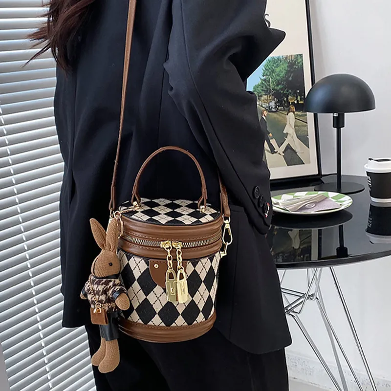 HAWA PU Bucket Bag Handbag Crossbody Bag Shoulder Bag Regular Women's Black/Brown/Coffee-7