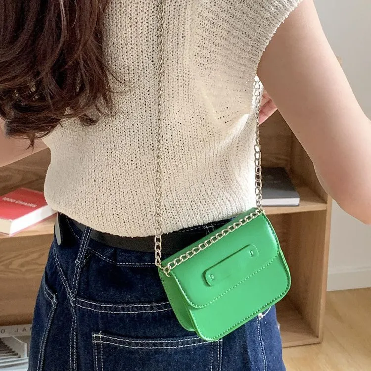 HAWA PU Small Square Bag Tofu Bag Shoulder Bag Mini Women's White/Silver/Rose Red/Green/Black-14