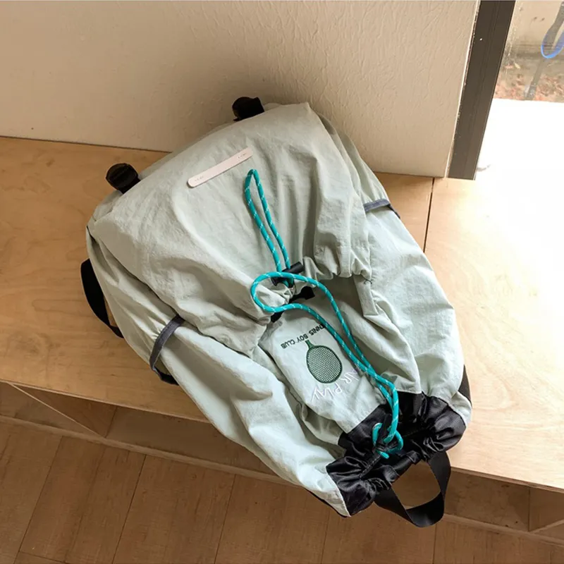 HAWA Nylon Backpack Women's Black/Light Green-7